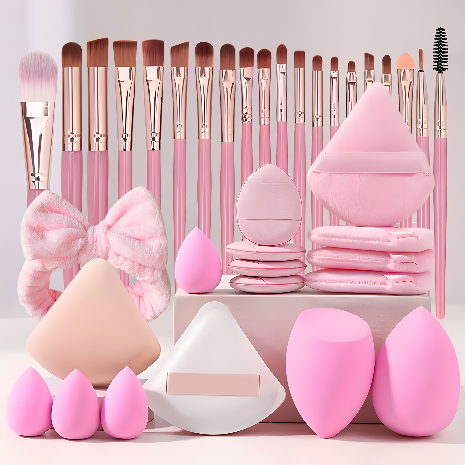 39pcs Headband&Makeup Brush Set